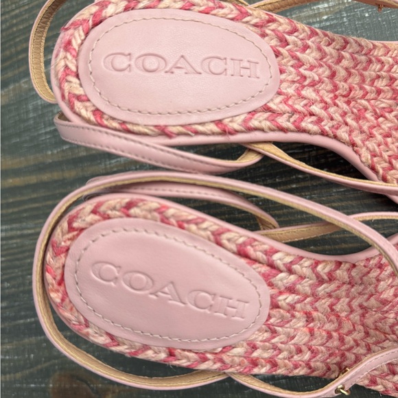 Coach Sandals Kaia Carnation Jute Heels- never worn - Picture 4 of 7